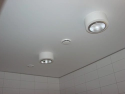 Hood on the ceiling in the bathroom suspended ceilings photo