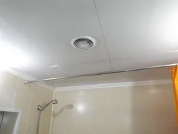 Hood on the ceiling in the bathroom suspended ceilings photo