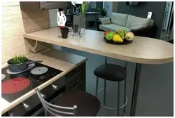 Do-it-yourself table from a countertop for the kitchen photo
