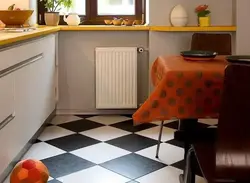 Плітка на маленькую кухню на падлогу дызайн