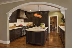 Kitchens with arches and bar counters photo