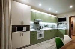 Kitchens In Green Beige Tone Photo