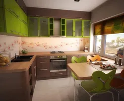 Kitchens in green beige tone photo