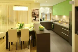 Kitchens In Green Beige Tone Photo
