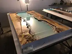 Photo Of Kitchen Tables Made Of Epoxy Resin