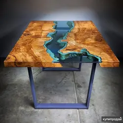 Photo Of Kitchen Tables Made Of Epoxy Resin