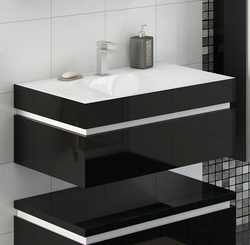 Black Bathroom Cabinet Photo