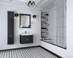 Black bathroom cabinet photo