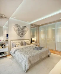 Bedroom design with mirrors in modern style