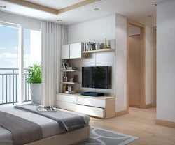 Bedroom design with tv stand