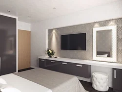 Bedroom design with tv stand