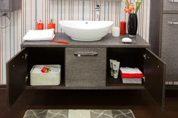 Bathroom cabinets with bowl photo