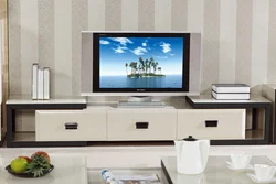 Qonaq otağının fotoşəkili üçün gözəl müasir televizor stendləri