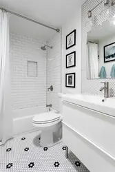 Bathroom design with white door