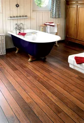 Ванная деревянный пол фото