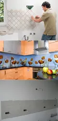 Как выложить фартук на кухне фото