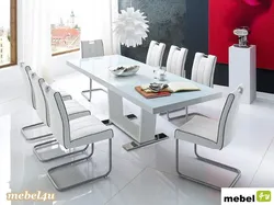 Table And Chairs In The Living Room In A Modern Style Photo
