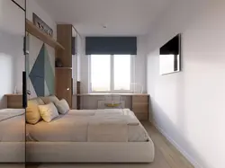 Маленькая спальня з адным акном дызайн