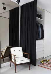 Curtains in the dressing room instead of doors photo