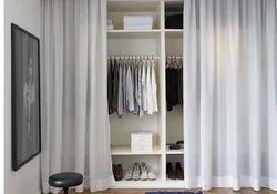 Curtains in the dressing room instead of doors photo