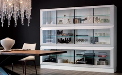 Photo Of Living Room Cabinets With Glass