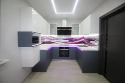 Acrylic kitchen in the interior