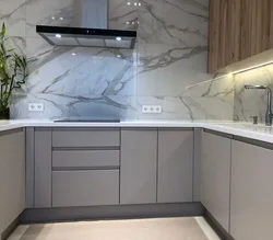 Acrylic kitchen in the interior