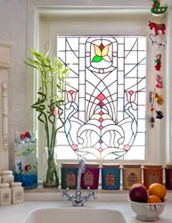 Stained glass design kitchen photo