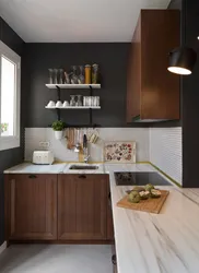 Кухни дизайн маленькие коричневые