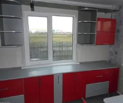 Straight kitchen design 4 meters with window