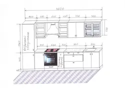 Дизайн прямой кухни 4 метра с окном