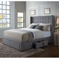 Bed color in bedroom interior