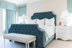 Bed color in bedroom interior