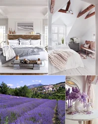 Bedroom interior lavender