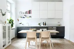 White kitchen design in Scandinavian style