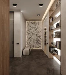 Straight corridor in apartment design