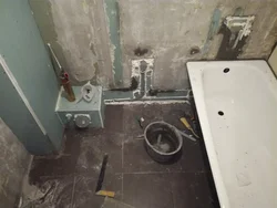 How to hide pipes in the bathroom photo