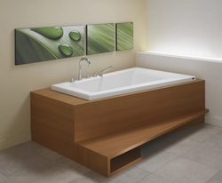 Built-in bathtub interior