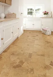 Cork floor in the apartment photo