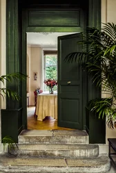 Green doors in the apartment photo