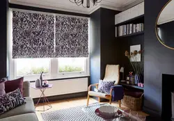 Apartment interior with roller blinds
