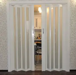 Двери для кухни раздвижные гармошка фото