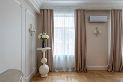 Beautiful cornices in the living room photo