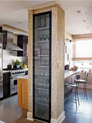 Column in the bathroom interior photo