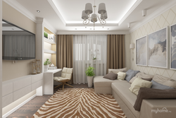 Interior of apartment rooms in light colors