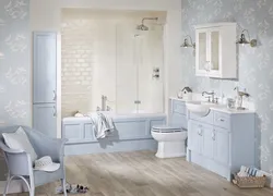 Bathroom design in pastel colors