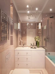 Bathroom design in pastel colors