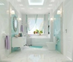 Bathroom design in pastel colors