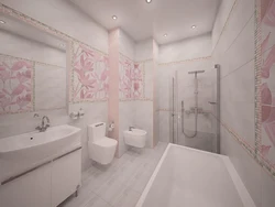 Bathroom design in pastel colors