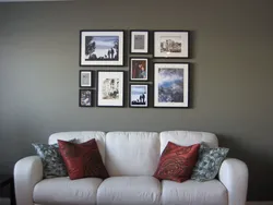 How to hang photos on the wall of an apartment